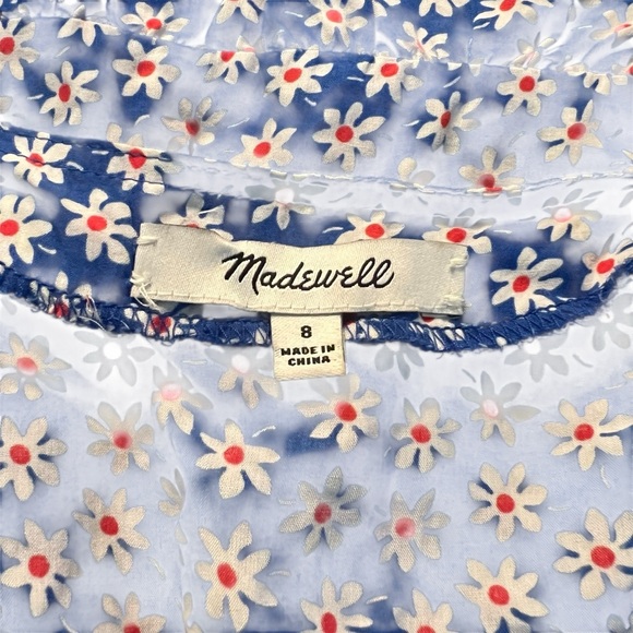 Madewell floral tank top. Size 8 - Picture 3 of 8